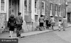 Pedestrians In London Road c.1955, Calne
