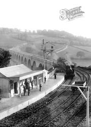 Train Arriving At Station 1908, Calstock