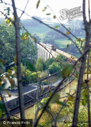 Train Crossing The Viaduct c.1995, Calstock