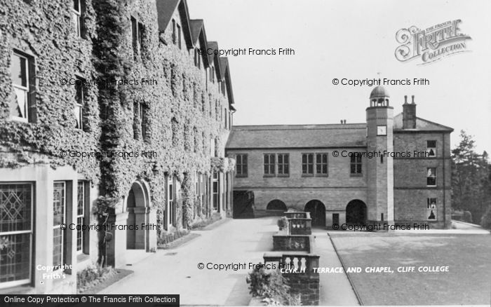 Photo of Calver, Terrace And Chapel, Cliff College c.1950