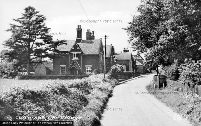 Photo of Calverhall, The Village c.1955