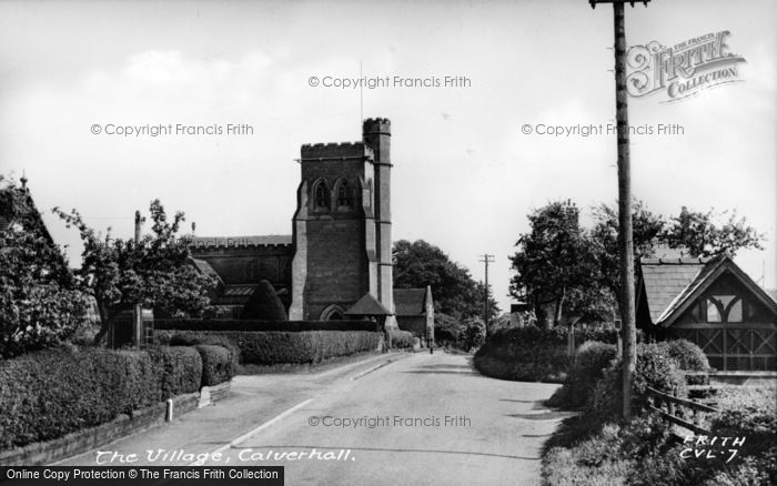 Photo of Calverhall, The Village c.1955