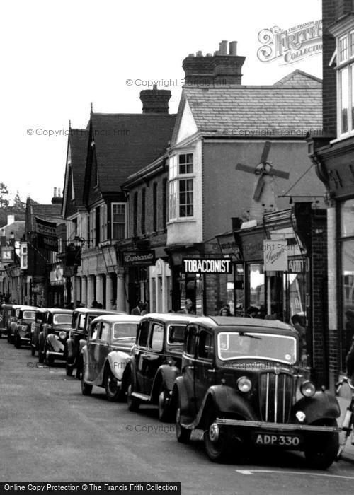 Photo of Camberley, Cars On High Street c.1955