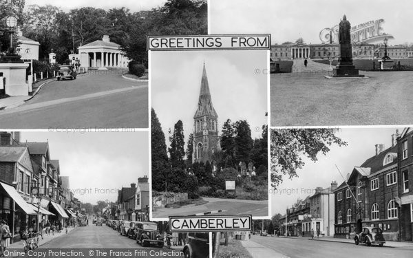 Photo of Camberley, Composite c.1955