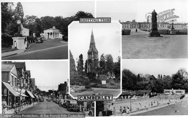 Photo of Camberley, Composite c.1955
