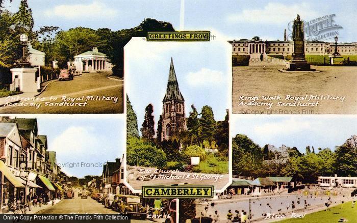 Photo of Camberley, Composite c.1955