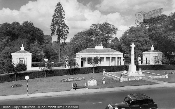 Photo of Camberley, Entrance To Staff College And Memorial c.1955