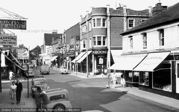 Photo of Camberley, High Street c.1955