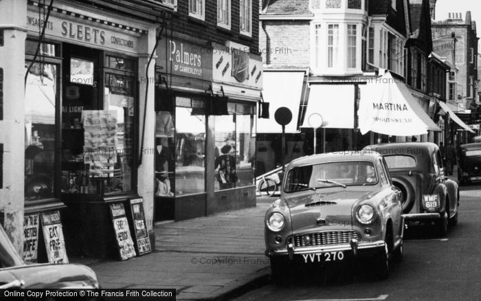 Photo of Camberley, High Street Newsagents 1956
