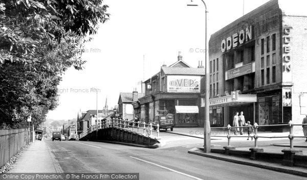 Photo of Camberley, London Road and Odeon Cinema c1955