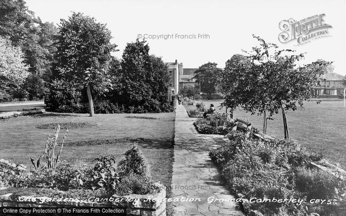 Photo of Camberley, Recreation Ground, The Gardens c.1955