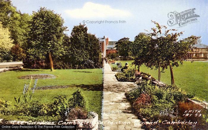 Photo of Camberley, Recreation Ground, The Gardens c.1955