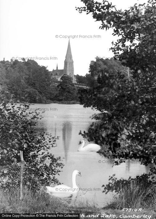 Photo of Camberley, St Michael's Church And Lake 1907