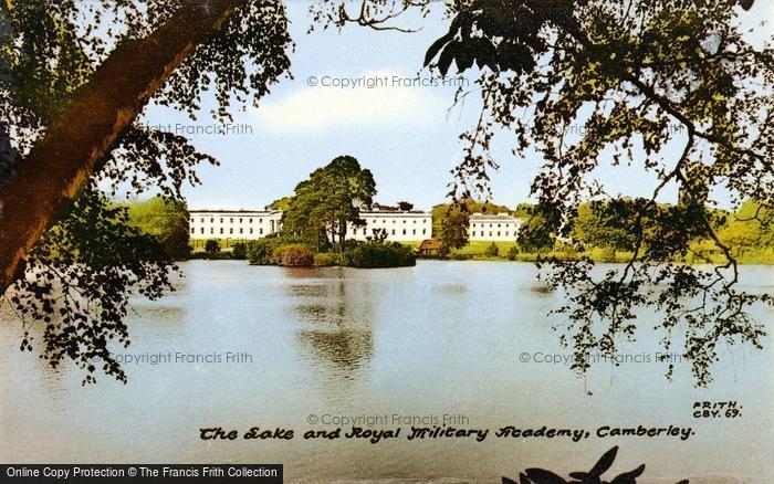 Photo of Camberley, The Lake And  Royal Military Academy c.1955