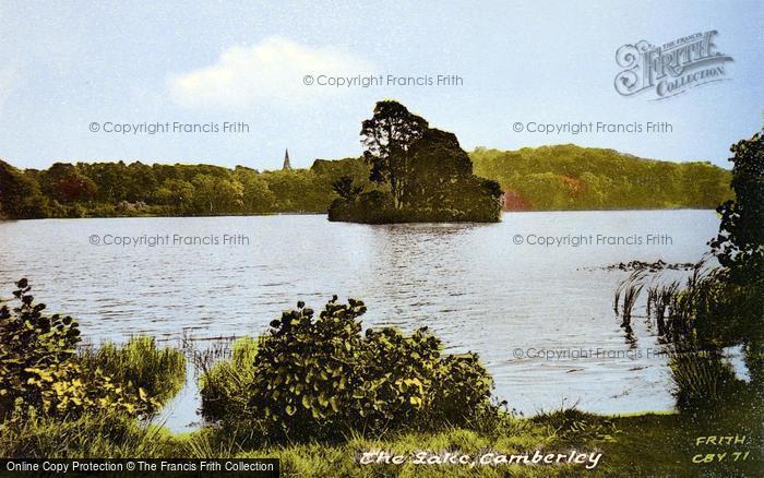 Photo of Camberley, The Lake c.1955