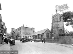 Church Street And St Martin's Church 1930, Camborne