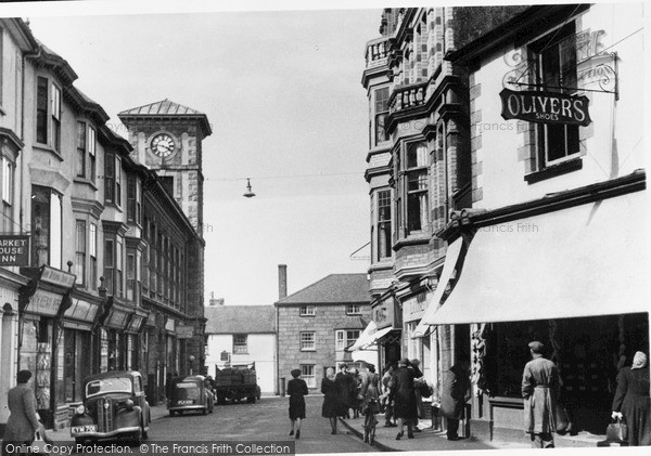 Photo of Camborne, Commercial Square c.1949