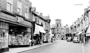 Commercial Street And The Clock Tower c.1955, Camborne
