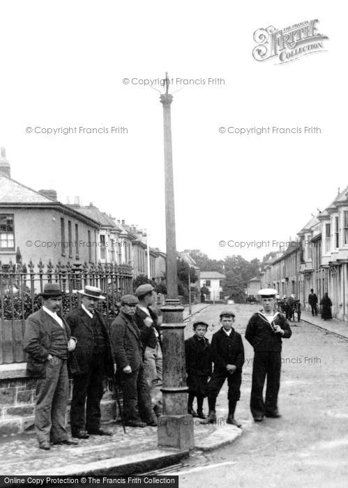 Photo of Camborne, Men In The Street 1902