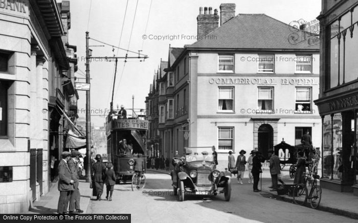 Photo of Camborne, Traffic In Trelowarren Street 1922
