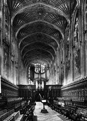 Choir West, King's College Chapel c.1920, Cambridge