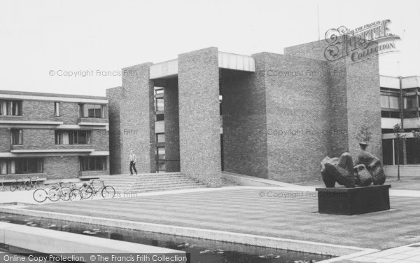 Photo of Cambridge, Churchill College And The Henry Moore Sculpture  c.1965