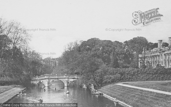 Photo of Cambridge, Clare College And Bridge 1890