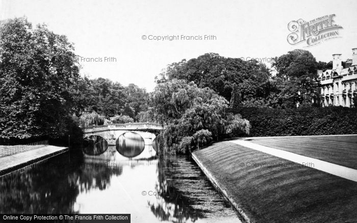 Photo of Cambridge, Clare College And Bridge c.1873
