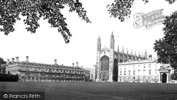 Clare College And King's College Chapel c.1873, Cambridge