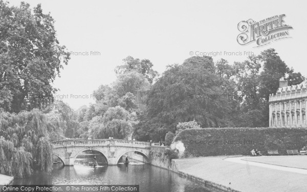 Photo of Cambridge, Clare College Bridge c.1955