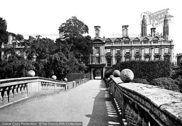 Photo of Cambridge, Clare College From Bridge c.1873