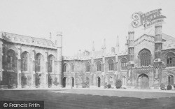 Corpus Christi College, First Court 1890, Cambridge