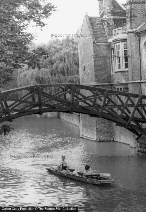 Photo of Cambridge, Cruising By The Mathematical Bridge c.1965