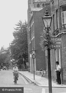 Cycling Up Trumpington Street c.1955, Cambridge