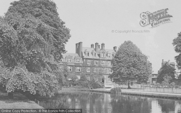 Photo of Cambridge, Emmanuel College, Lake And Hostel 1914