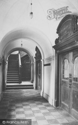 Emmanuel College, Lecture Hall Corridor 1914, Cambridge