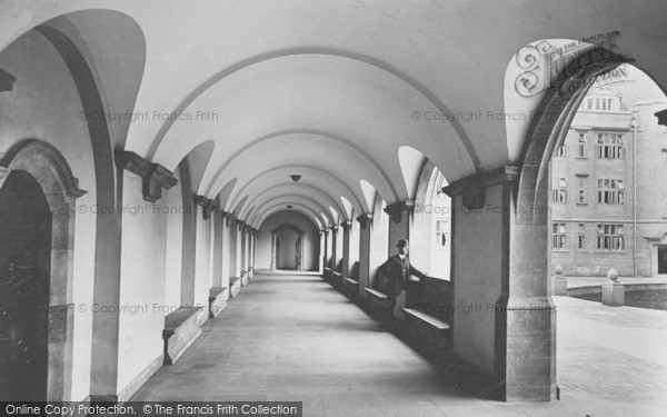 Photo of Cambridge, Emmanuel College, North Court Cloisters 1914