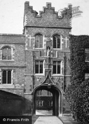 Jesus College, Great Gate c.1878, Cambridge
