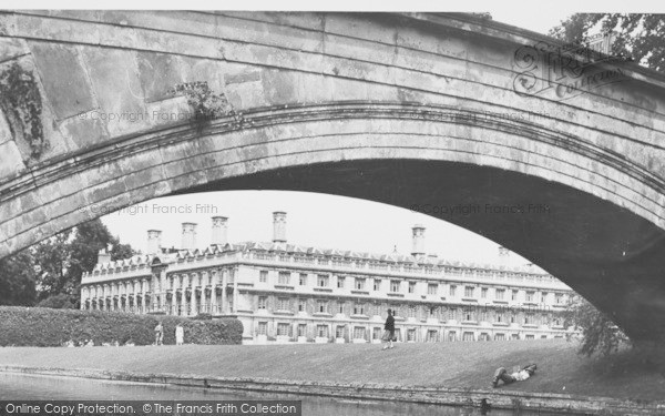 Photo of Cambridge, King's Bridge And Clare College c.1955