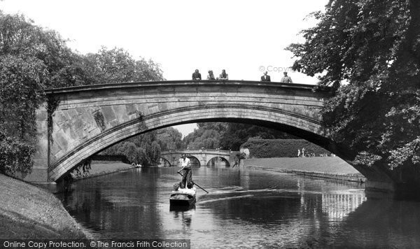Photo of Cambridge, King's College And Clare College Bridges c.1955