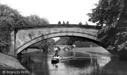 King's College And Clare College Bridges c.1955, Cambridge