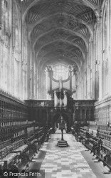 King's College Chapel, Choir 1890, Cambridge