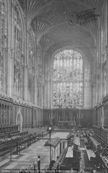 Photo of Cambridge, King's College Chapel, Choir East 1923