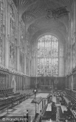 King's College Chapel, Choir East 1923, Cambridge