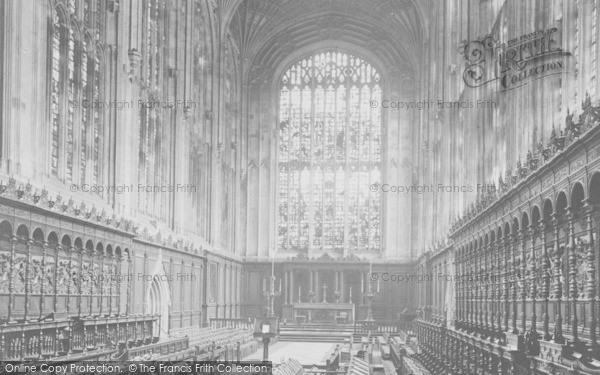 Photo of Cambridge, King's College Chapel, Choir East 1923