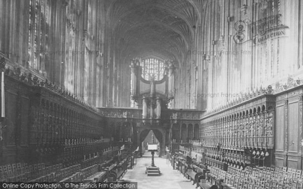 Photo of Cambridge, King's College Chapel, Choir West 1890