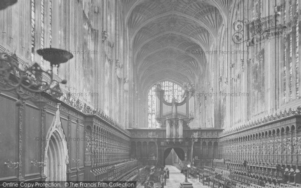 Photo of Cambridge, King's College Chapel, Choir West 1923