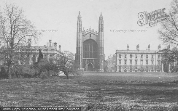 Photo of Cambridge, King's College Chapel From King's Piece 1890