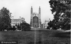 King's College Chapel From King's Piece 1890, Cambridge