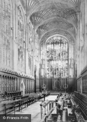 King's College Chapel, Looking East c.1890, Cambridge
